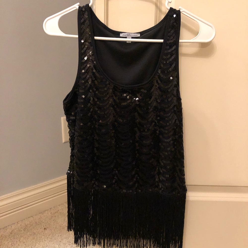 Black Sparkly Charlotte Russe Tank